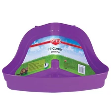 Kaytee Hi-Corner Litter Pan  Plastic Tray for Small Animal Waste