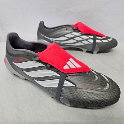 Adidas Predator League FT FG Soccer Cleats JS0426 Gray Lucid Red