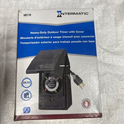Intermatic Outdoor Heavy Duty Timer Black, Brand New In The Box! HB11K, 24 Hour