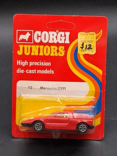 Vintage 1973 Corgi Juniors #72 Mercedes C 111 Diecast Car 1/64 MOC NRFP