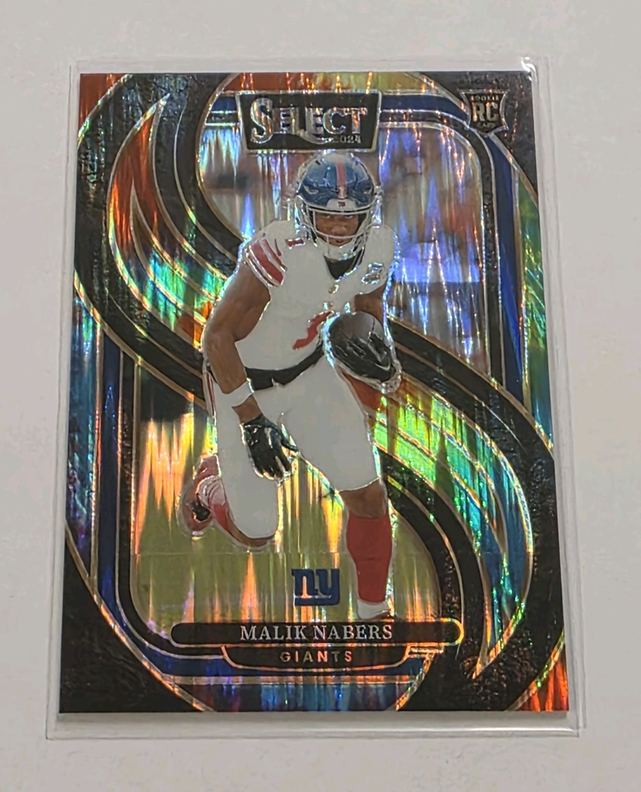 2024 Panini Select Premier Level Malik Nabers #116 Tie-Dye Prizm 13/25 Rookie