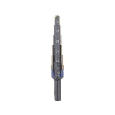 IRWIN 10232CB Unibit Step Drill Bit, 1/16'' to 1/4'', 6-Steps, Cobalt Alloy Steel