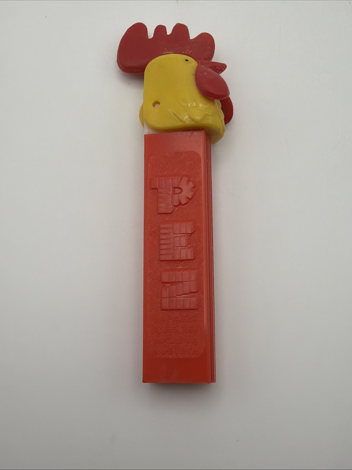 Vintage PEZ Dispenser Rooster Red Stem No Feet Made In Austria 1960's