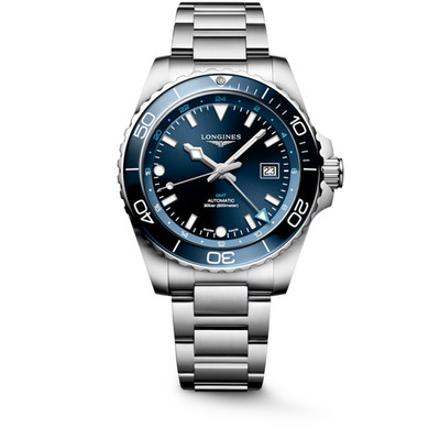 Longines Hydroconquest 43 mm GMT blaues Zifferblatt Automatik Uhr L38904966