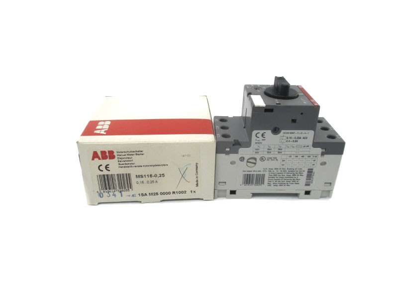 ABB 1SAM250000R1002 MS116-0.25 690V 0.16-0.25A NSMP