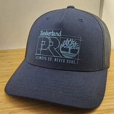 Timberland Pro Trucker Hat, Navy Cap, Blueprint Logo, A Frame, Snapback