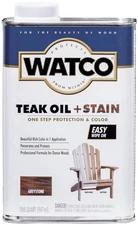 Watco Teak Oil Stain Quart Greystone for Dense Woods Interior Exterior Use