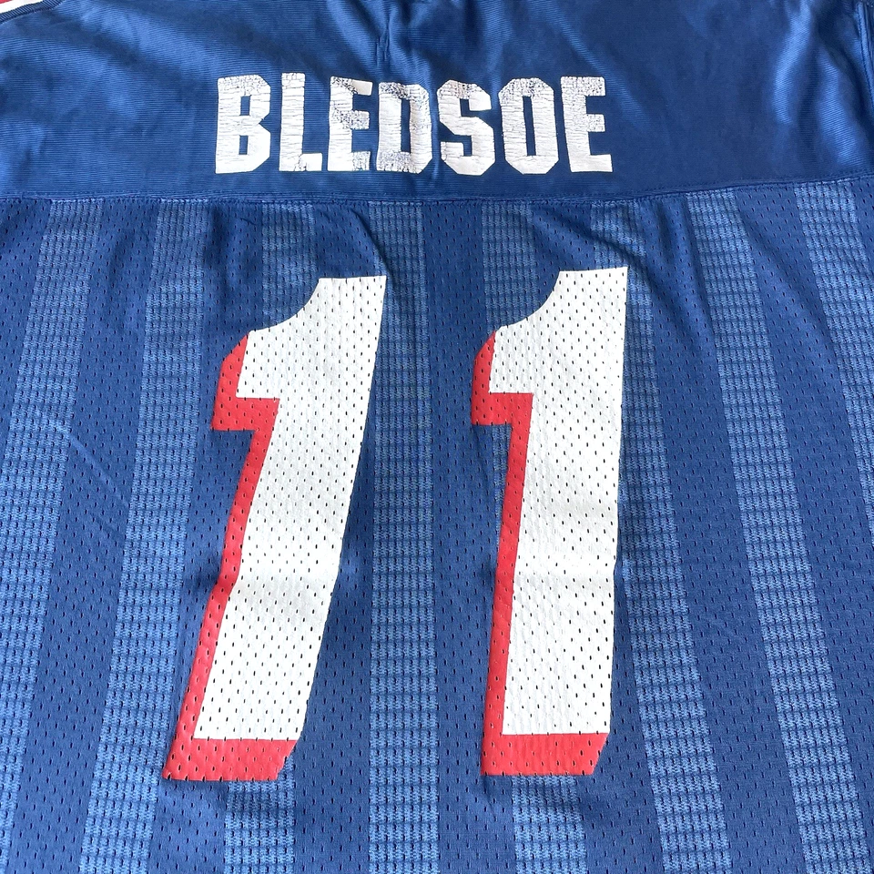 Camiseta deportiva de colección para principiantes talla 48 L Drew Bledsoe #11 New England Patriots NFL Foto 4 de 4