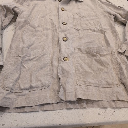 Structure Le Collezioni Men’s Linen Size Small Chore Jacket - Picture 7 of 14