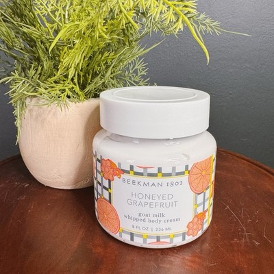BEEKMAN 1802 PURE GOAT MILK WHIPPED BODY CREAM HONEYED GRAPEFRUIT 8 OZ New