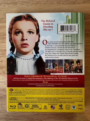 The Wizard of Oz: 75th Anniversary Edition Blu-ray w/ Slipcover Judy Garland - Picture 2 of 4