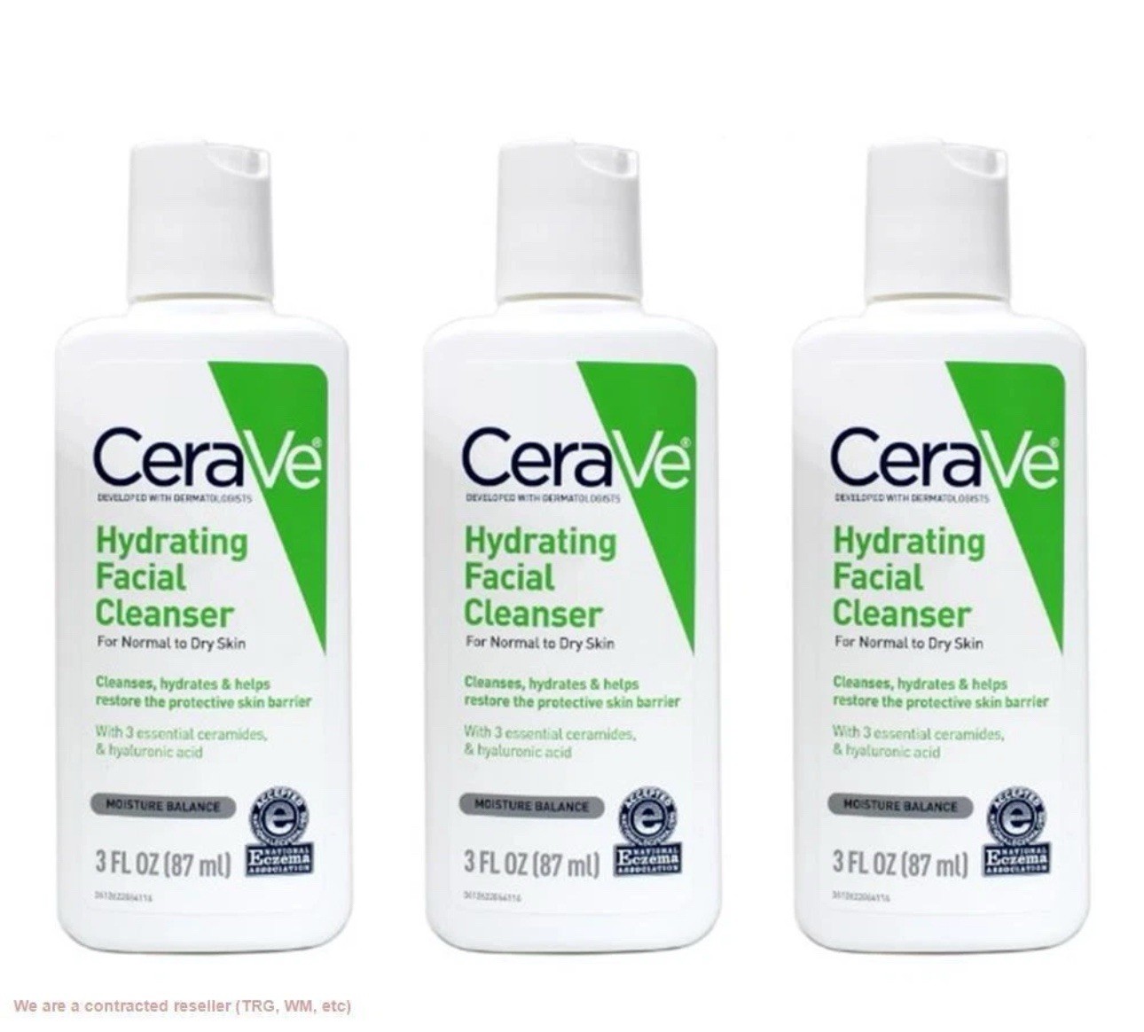 CeraVe Hydrating Facial Cleanser with Hyaluronic Acid 3-Pack 3 fl oz