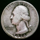 1936-D Washington Quarter - 90% Silver - Free Shipping!