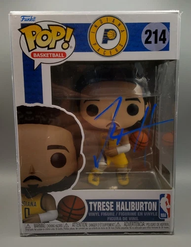 Tyrese Haliburton NBA Autographed Signed Funko Pop #214 COA #151859 AUTO