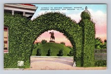New Orleans LA-Louisiana, Gateway to Metairie Cemetery, Vintage Postcard