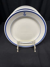 US Navy Wardroom Fouled Anchored -Set of 4 - 9 1/2” Plate Home Laughlin