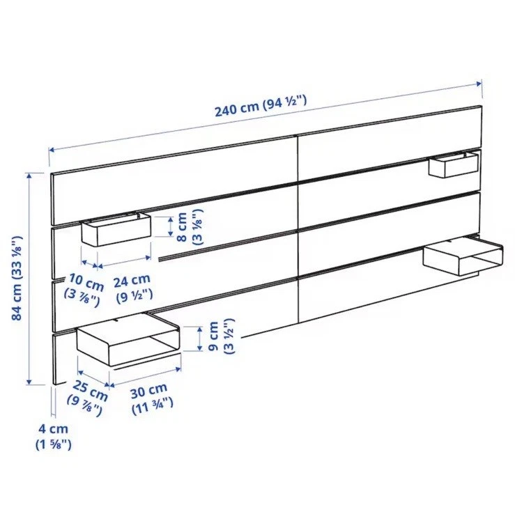 Headboard, Ikea white - Image 2 of 4