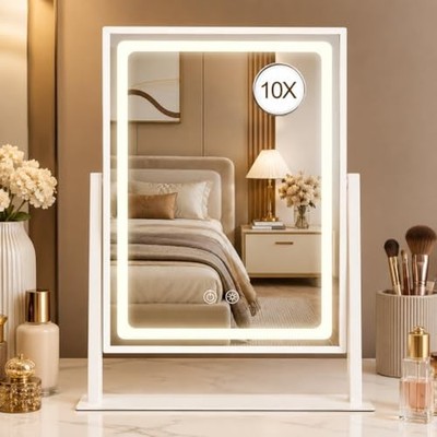 Vanity Mirror with Lights - 13.78''× 10.23'' Adjustable Lighted Makeup Mirror
