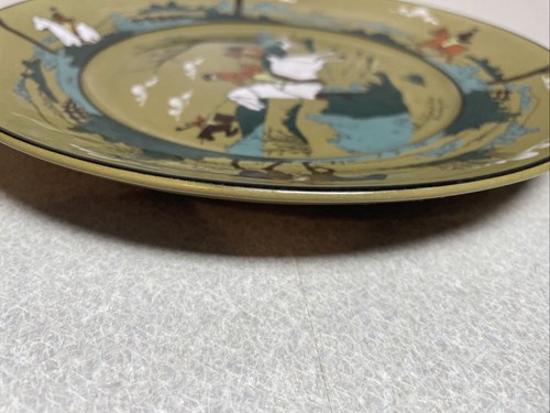 DELDARE WARE 10 1/8” PLATE THE FALLOWFIELD HUNT - Breaking Cover - Artist Signed - Picture 13 of 17