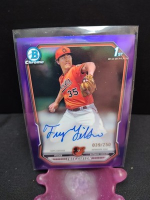 2026 Bowman - Chrome Prospect Autographs Trey Gibson #CPA-TGI Purple...