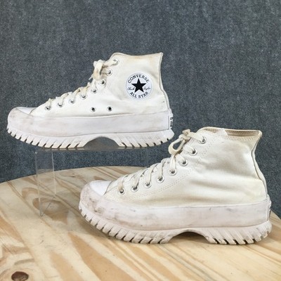 Converse Shoes Mens 7.5 Womens 9.5 Chuck Taylor All Star Lugged 2.0 White Hi-Top