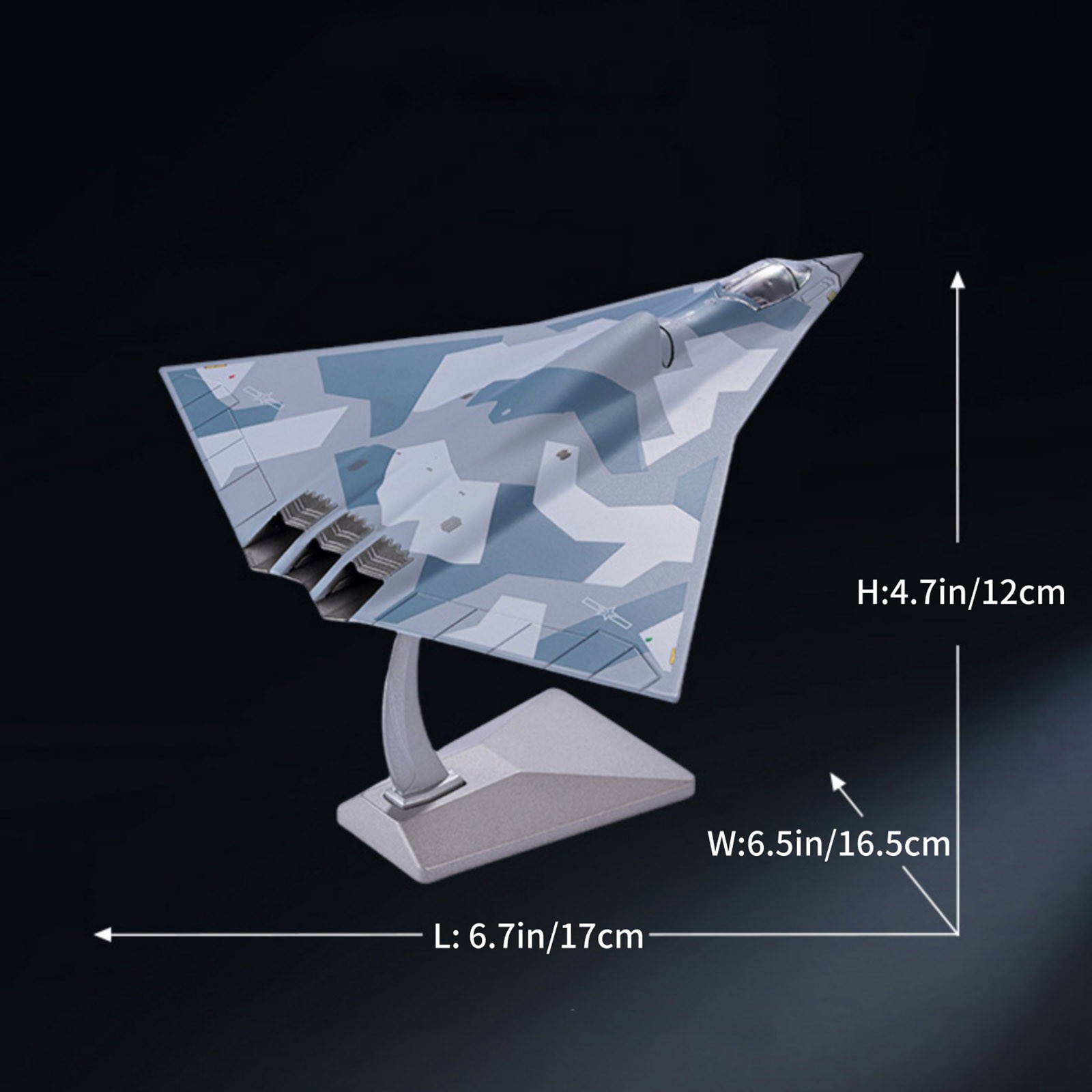 1/144 China Air Force Sixth Generation Fighter Jet J-36 Fighter Model /w Stand