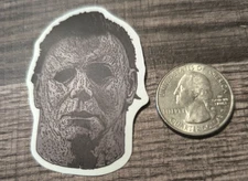 Micheal Myers Face Mask Sticker Halloween Horror Free USA Shipping Head Creepy!!