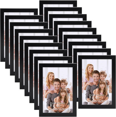 18 Pack 4X6 Picture Frame Black, 4 X 6 Photo Frames Bulk for Wall Hanging or Tab