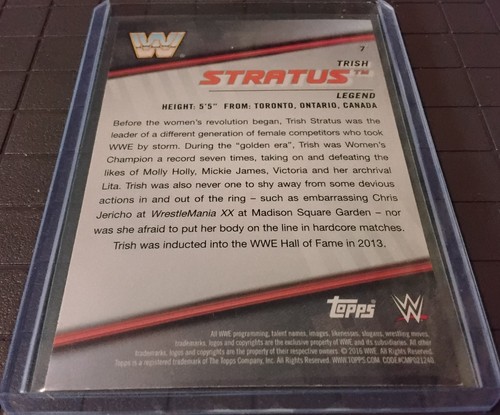 2016 Topps WWE Divas Revolution - Trish Stratus #7 - Picture 2 of 2