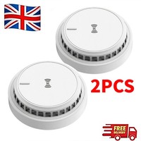 2X Smoke Alarm 10 Year Life Battery Smoke Detector & Fire Alarms Sensor