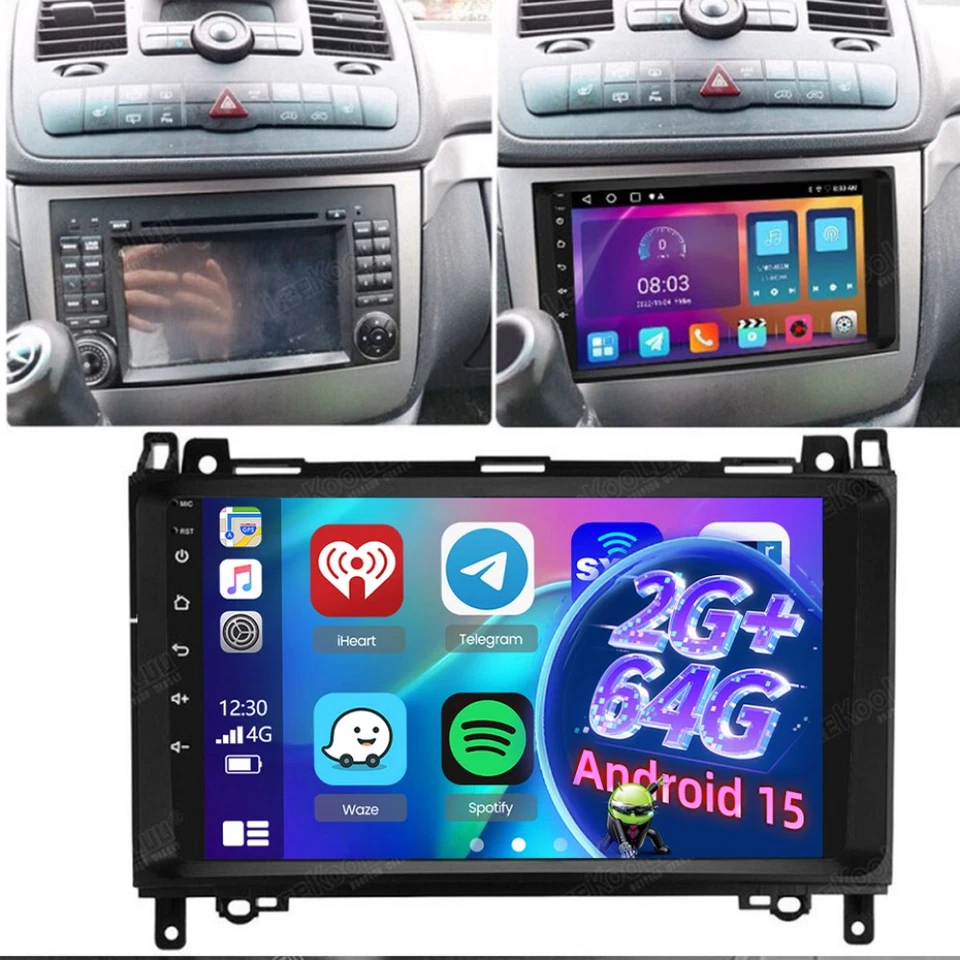 LEEKOOLUU Für Mercedes Benz W639 Vito Viano W906 Sprinter W169 Autoradio Carplay GPS DSP