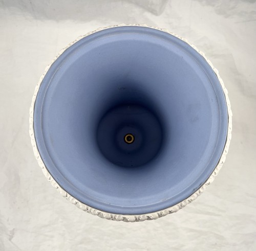Urna vintage WEDGWOOD con manico blu diaspro e coperchio - Foto 6 di 8