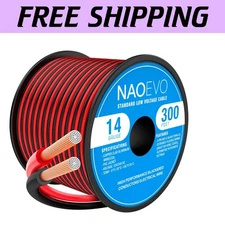 Durable 14AWG Copper Clad Aluminum Wire for LED Strips & Automotive Use - 300FT