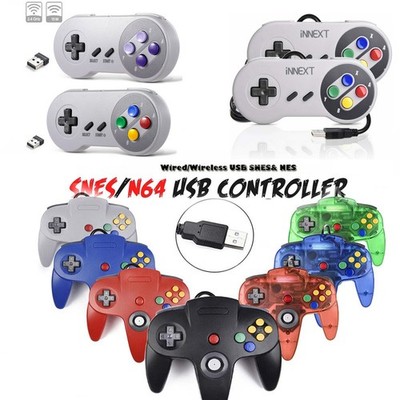 SNES/ N64 USB Controller Wired/Wireless Super Gamepad für Windows PC Mac Linux