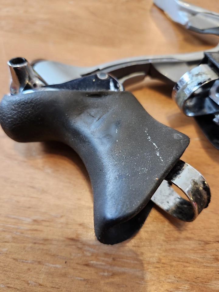 Jeu De Leviers Shimano Dura Ace 8 Vitesses STI Vintage, ST-7400, Argent