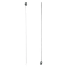 2Pcs 2.0mm Stainless Steel Single Pointed Knitting Needles, 9.84" Length