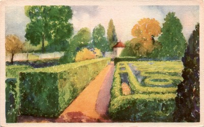Mount Vernon, Flower Garden, Kitchen Garden, Bowling Green, Mount Postcard