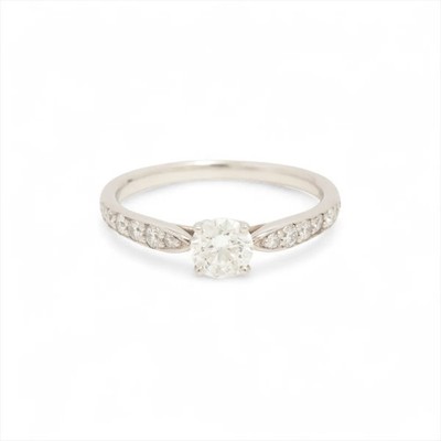 Tiffany Harmony Halbkreis Diamant Ring Pt950 2,2 g D0,33