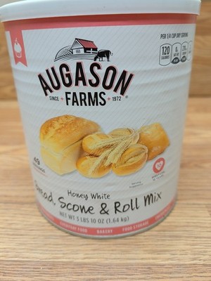 Augason Farms Honey White Bread Scone & Roll Mix, 3 lbs 10 oz #10 Can FREE SHIP
