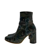 Undercover All Over Pattern Glass Leather Short Boots Moth Xs Khk Cowhide  Inm58