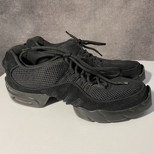 BLOCH Women’s Black Lace-Up Jazz Hip Hop Dance Sneakers Split Sole S0538L