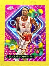 Dejounte Murray 2023-24 Topps Cosmic Chrome Basketball Pink Galaxy Refractor