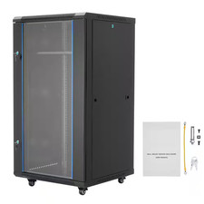 22U Network Cabinet Wall Mount, 23.6 in Depth, 300 Lbs. Max Load Server Cabinet