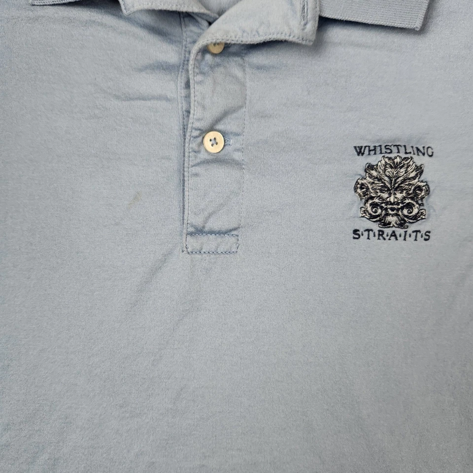 Polo Golf Ralph Lauren Polo Shirt Mens Large Blue Pima Cotton Whistling Straits - Image 2 of 4