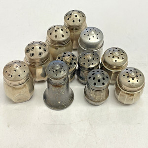 Mix LOT  S.C.S. Co. Made in U.S. Sterling Silver Mini Salt Pepper Shakers 45.g