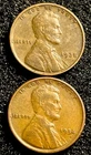1934 & 1935 Lincoln Wheat Cents - VF/EF High Detail - 2 Coin Lot JC89