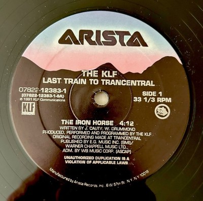 The KLF Last Train To Trancentral (Live From The Lost Continent) Maxi-Single VG+
