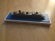 Modellschiff auf Holzsockel COSTA FAVOLOSA Metall Kreuzfahrtschiff Costa Club