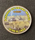 Colorized Kennedy Half Dollar D-Day Landing On Sword Beach Free Shipping
