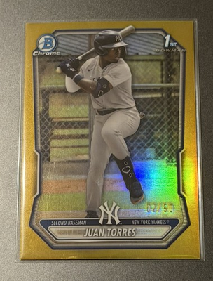 #ad 2026 Bowman #BP 75 Juan Torres Prospects Gold # 50 $40.99